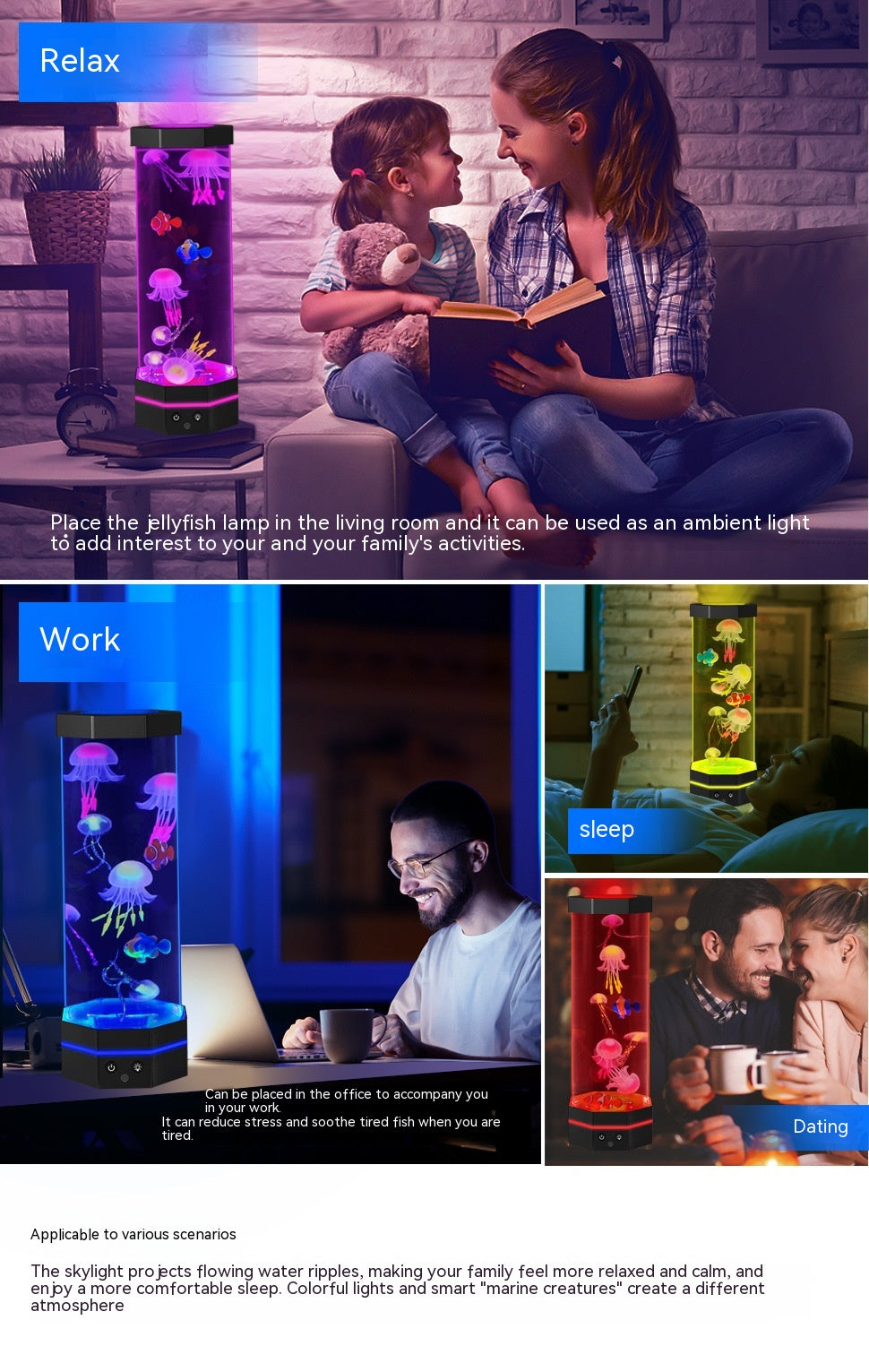 Jellyfish Lava Lamp With 17 Colours And Remote Control