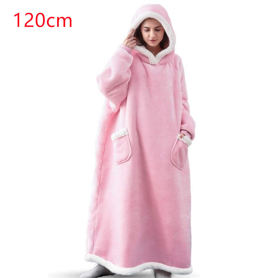 Oversized Wearable TV Hoodie Blanket, Warm Pullover