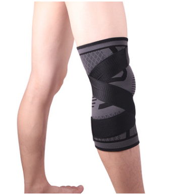 3D Weave Sports Knee Pad with Adhesive Support Strap