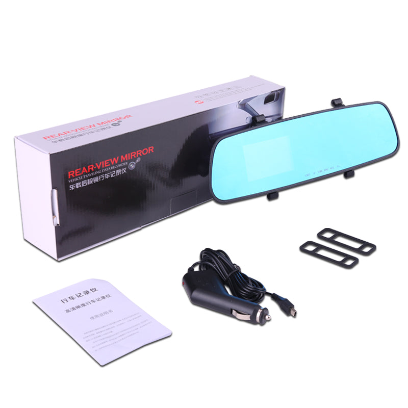 1080P HD Rear View Mirror Dash Cam with Motion Detection