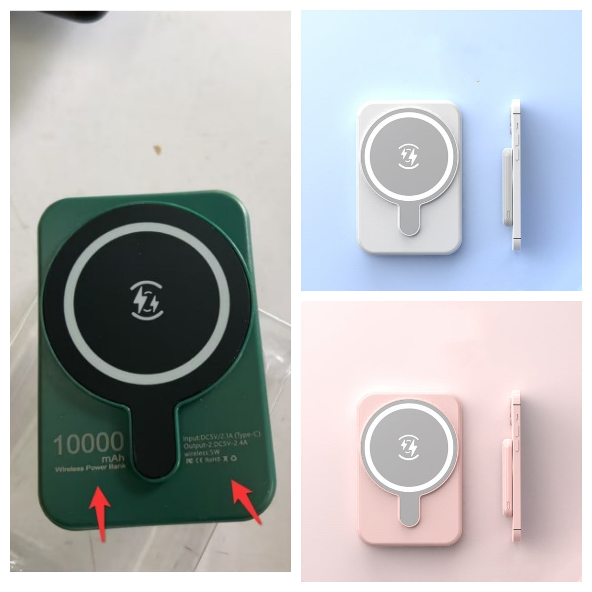 Mini Magnetic Wireless Power Bank 5000mAh with Fast Charging