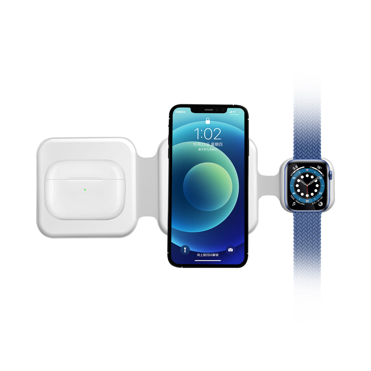 3 In 1 Foldable Magnetic Wireless Charger With 15W Output
