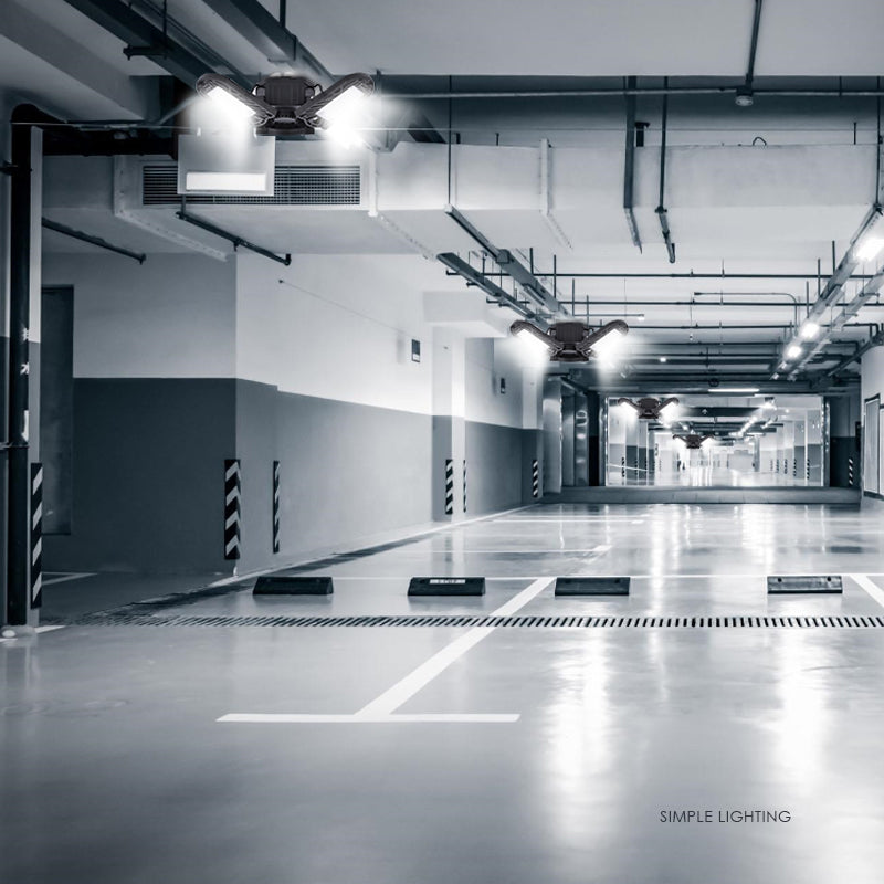 Deformable Garage Light 60W LED Radar Sensor for Warehouse and Home