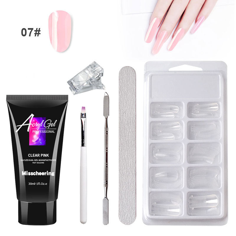 Painless Extension Gel Nail Art Kit with Quick Model Crystal Colours