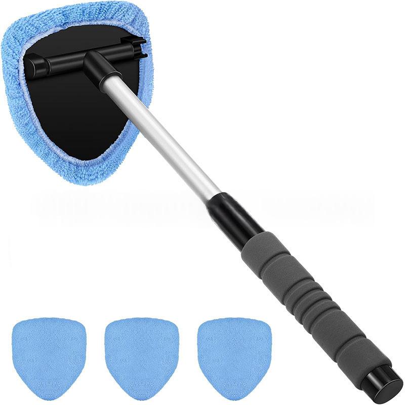 Extendable Telescopic Car Windscreen Cleaning Brush with Cloth Covers