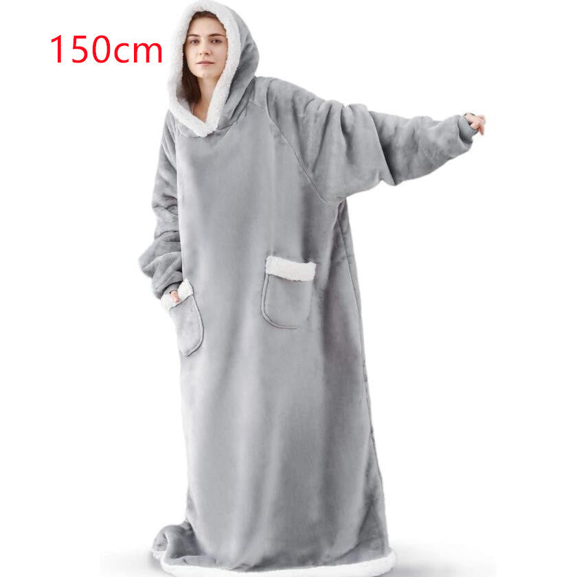 Oversized Wearable TV Hoodie Blanket, Warm Pullover