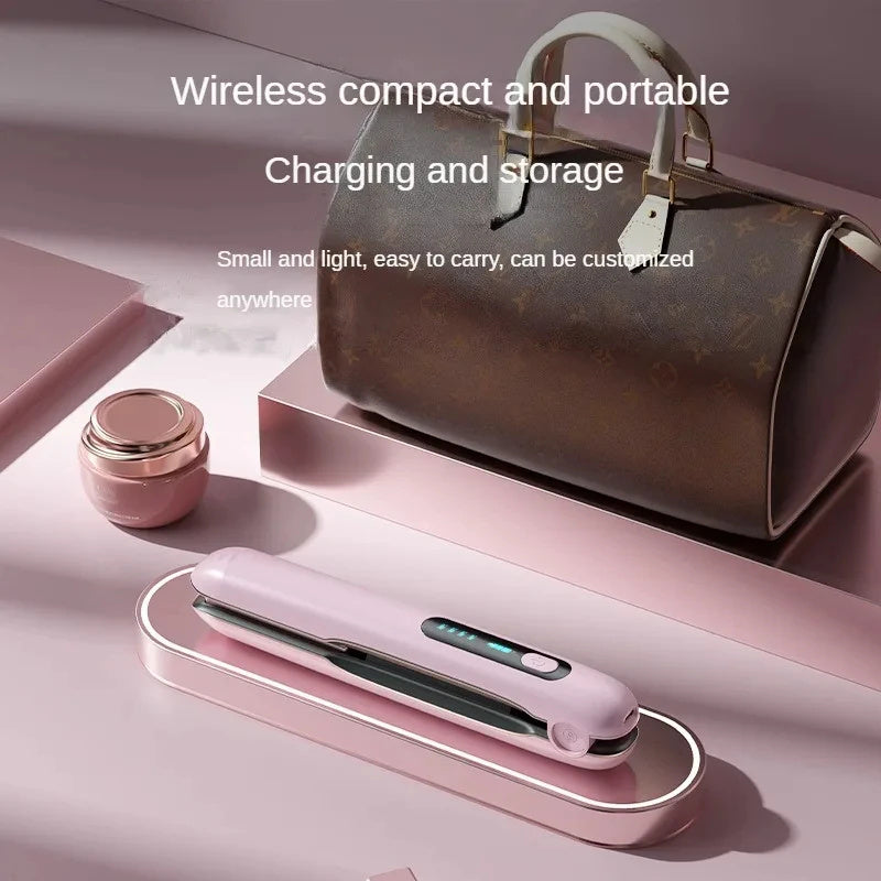Cordless Mini Hair Straightener And Curler With USB Charging