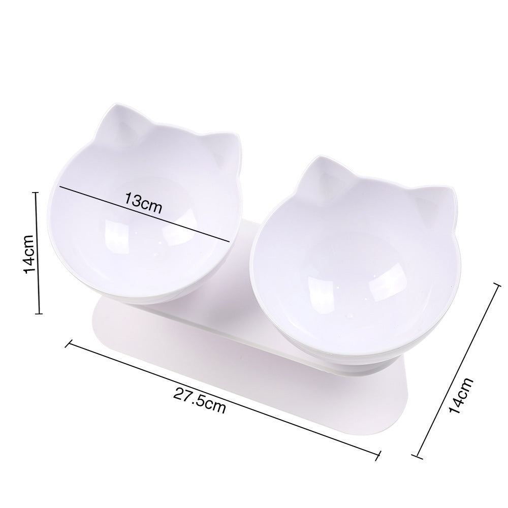 Kitten Raised Pet Bowl With Neck-Friendly Tilted Design