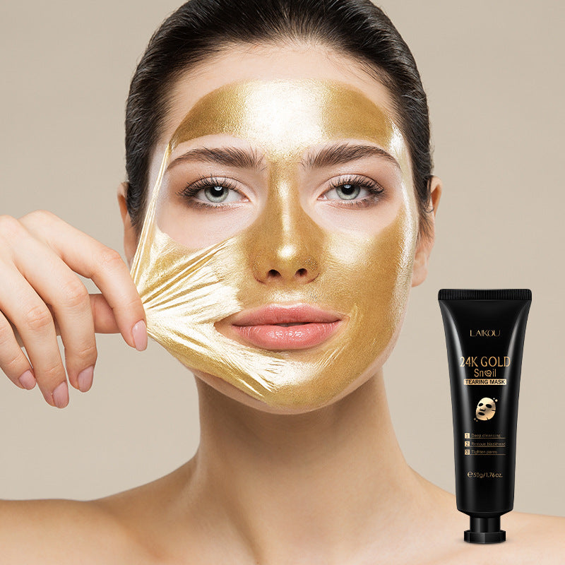 Gold Foil Snail Tear-Off Face Mask, Hydrating Peel-Off Skin Care