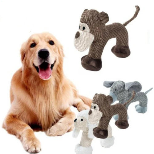 Squeaky Plush Dog Chew Toys for Small and Large Dogs