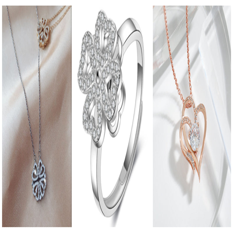 Detachable Four-Leaf Clover Necklace for Women, Multi-Wear Style
