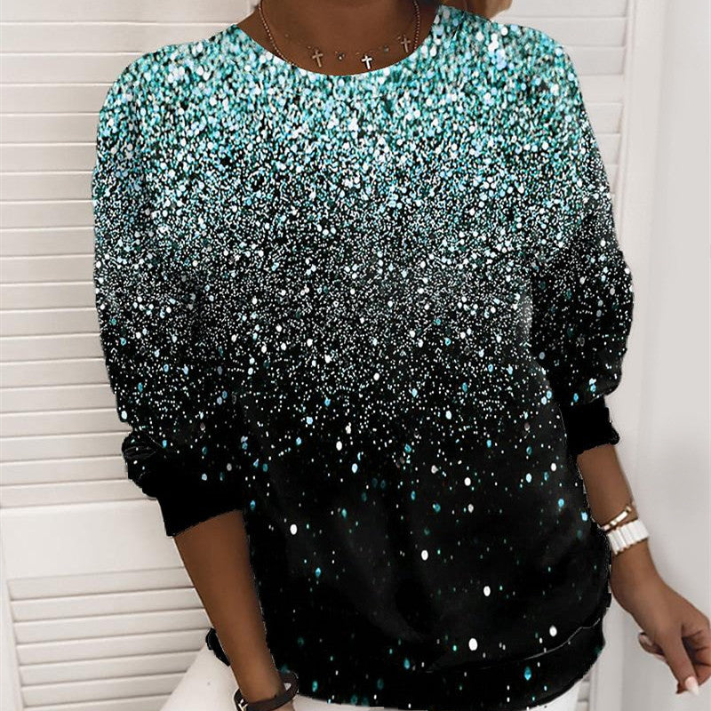 Women's 3D Print Christmas Sweater Pullover Casual Jacket