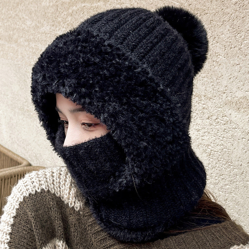 Warm Hat and Scarf Combined Neck Bandana in Soft Acrylic