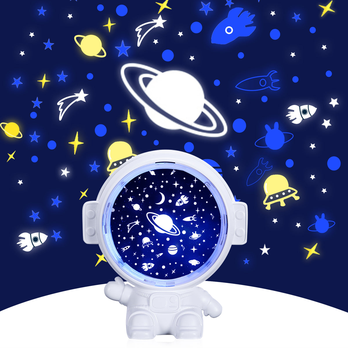 Galaxy Star Projector Astronaut Night Light for Kids Rooms