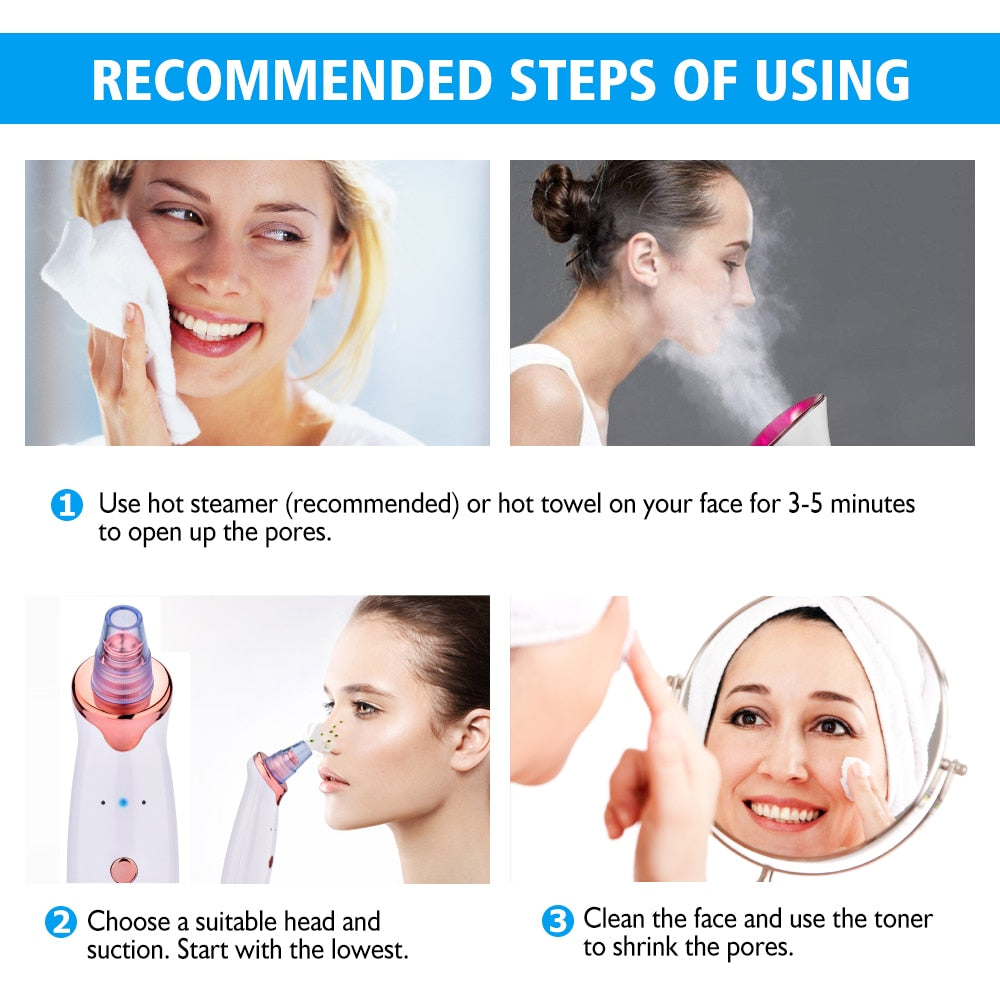Electric Facial Cleansing Device for Pore Care, Rechargeable Beauty Tool