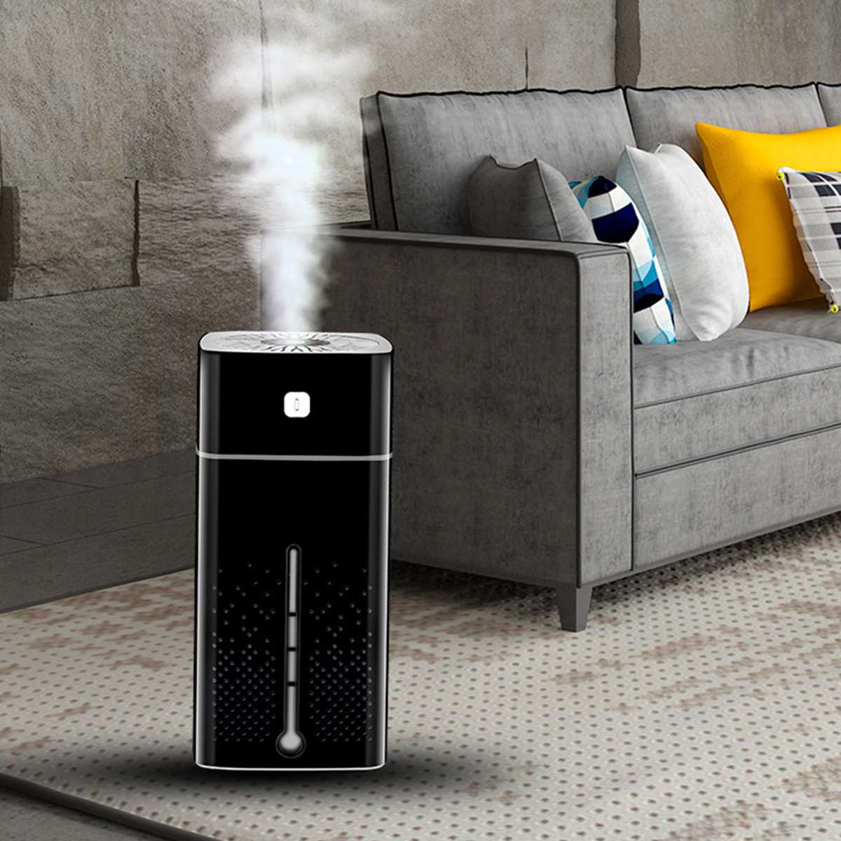 Air Purifier and Humidifier for Bedroom, Quiet USB Powered Mini Unit