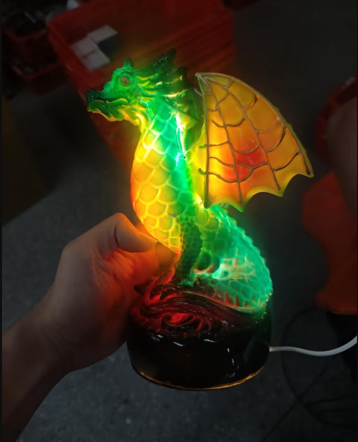 3D Animal Table Lamp With Colourful Light, Vintage Night Light