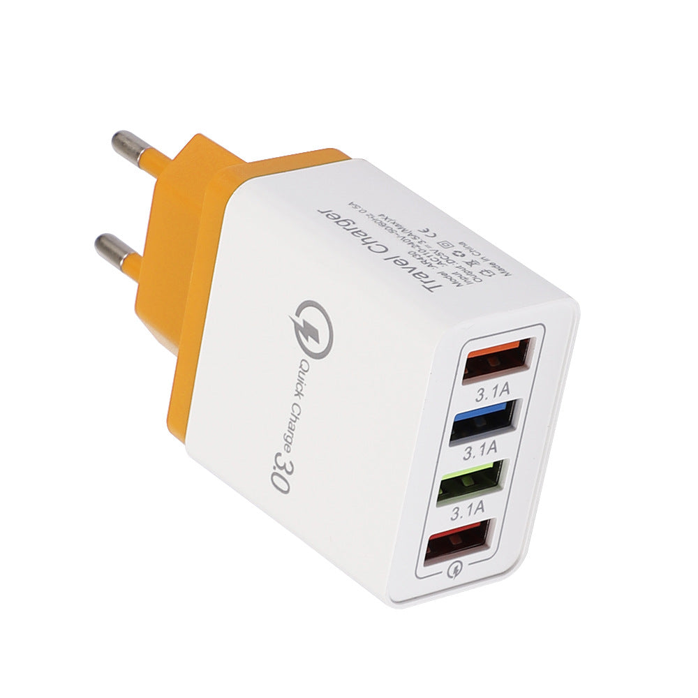 Quick Charge 3.0 USB Wall Charger with 4 Ports for Phones and Tablets