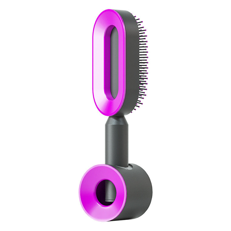 Self-Cleaning Airbag Hair Brush With Scalp Massage, Anti-Static