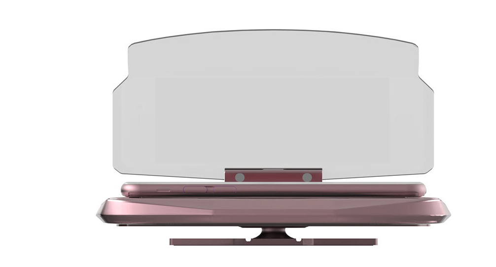 Smartphone Heads Up Display for Driving with Wireless Charging