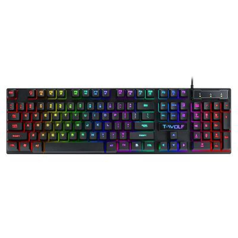 USB Wired Gaming Keyboard with Luminous Backlight for PC