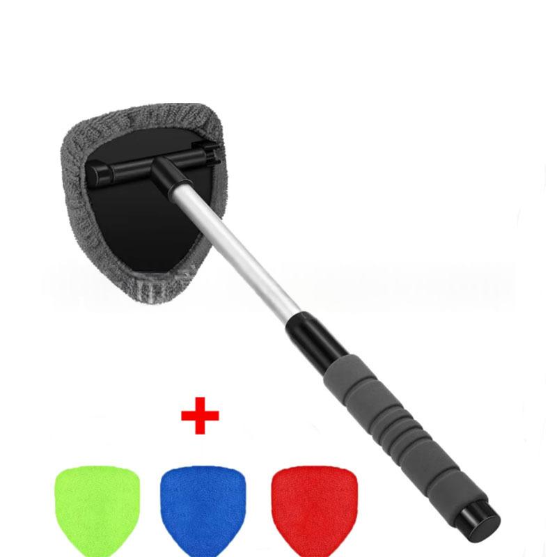 Extendable Telescopic Car Windscreen Cleaning Brush with Cloth Covers
