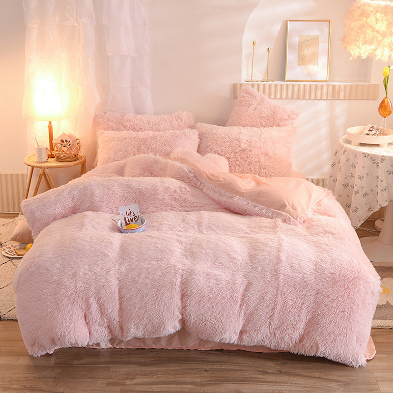 Luxury Thick Fleece Duvet Cover Set, Warm Winter Bedding