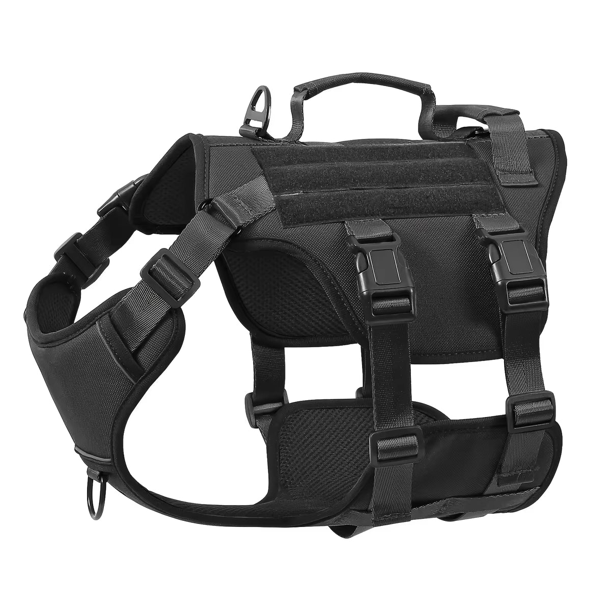 Adjustable No-Pull Dog Harness, Reflective Tactical Nylon