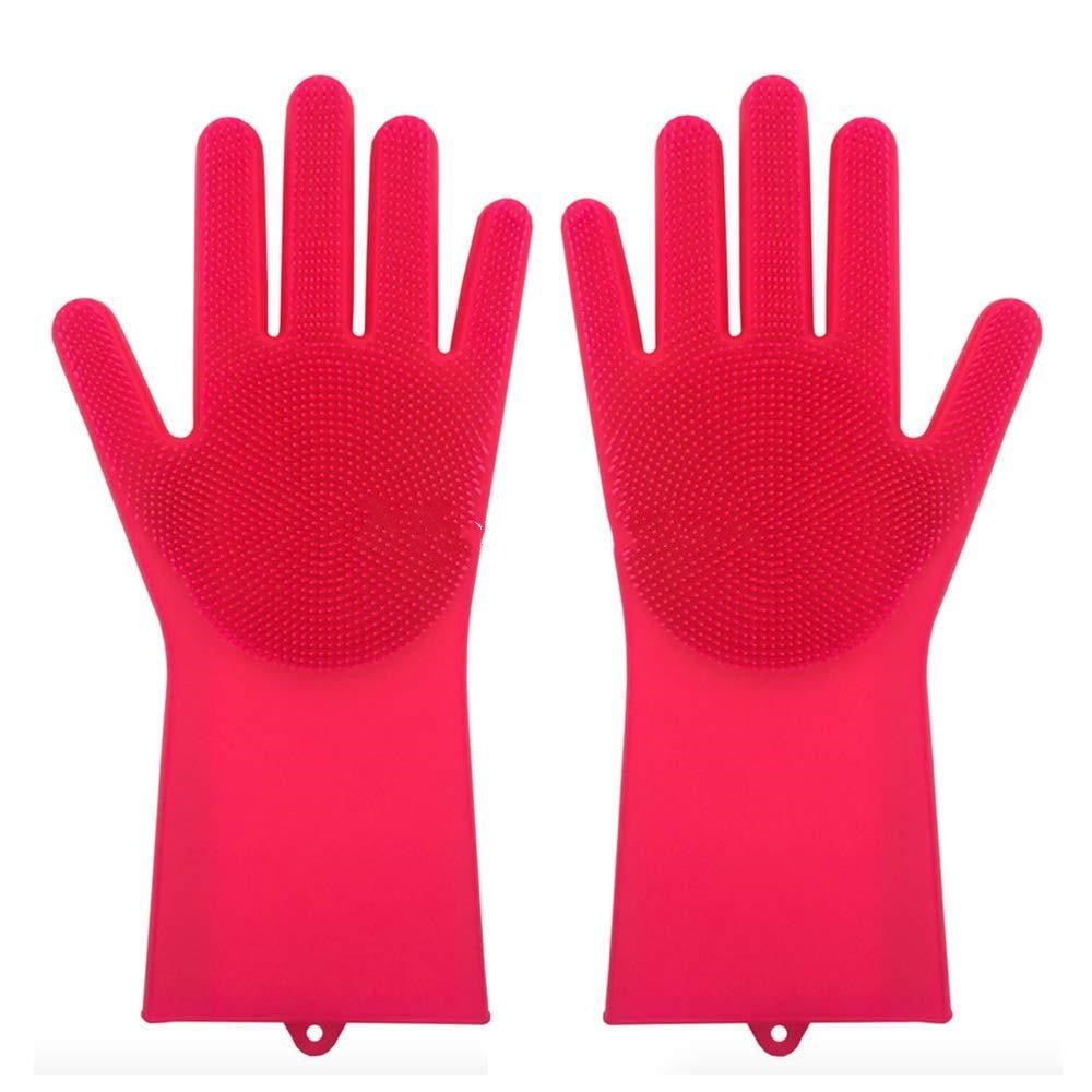 Silicone Heat-Resistant Scrubbing Gloves For Kitchen Cleaning