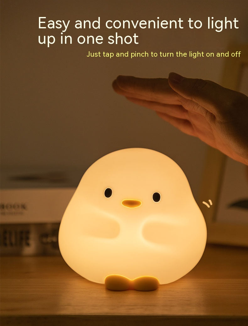 Cute Duck LED Night Lamp, Silicone USB Rechargeable Touch Light