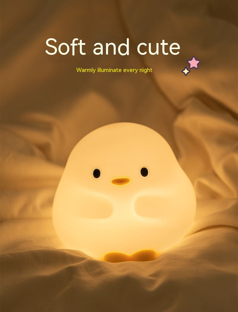 Cute Duck LED Night Lamp, Silicone USB Rechargeable Touch Light