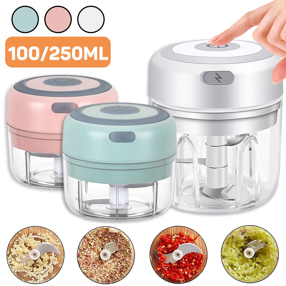 Mini Electric Garlic Chopper, USB Rechargeable Mincer for Ginger and Veg