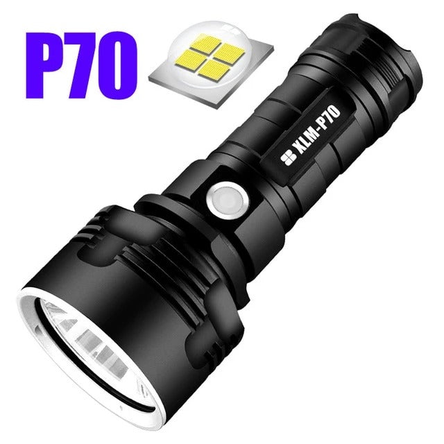 Rechargeable LED Flashlight, Super Bright Zoom Torch with Aluminium Body