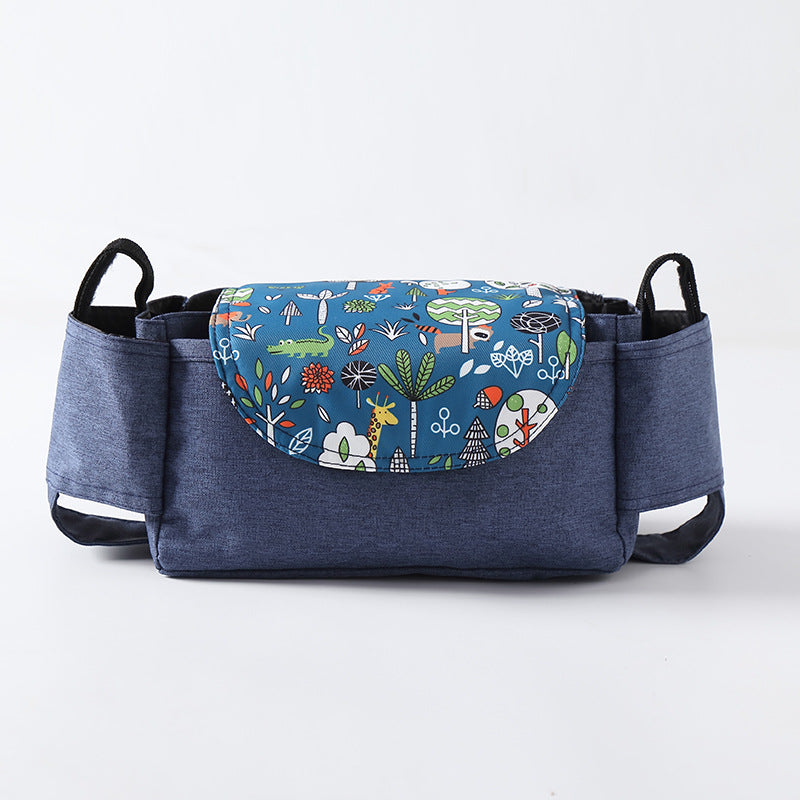 Baby Stroller Organiser Bag, Grey Bear Multi-Pocket Nappy Storage