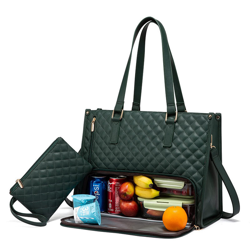 Insulated Lunch Tote Bag For Women, Leak-Proof Crossbody