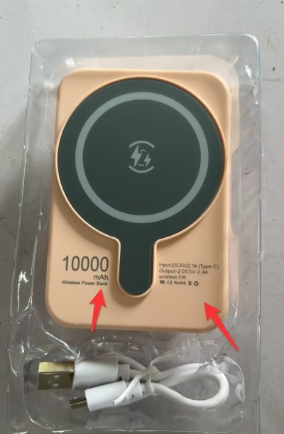 Mini Magnetic Wireless Power Bank 5000mAh with Fast Charging