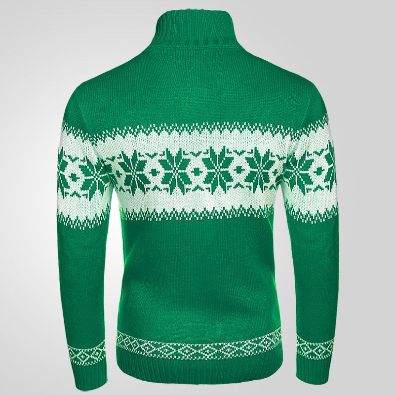 Men's Long Sleeved Christmas Pullover Sweater for Winter