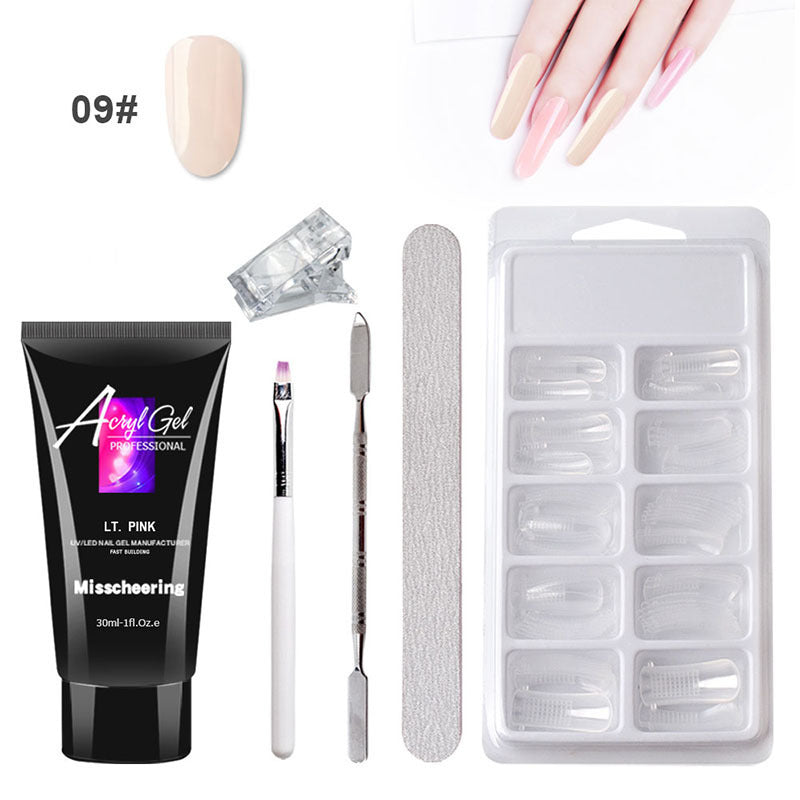 Painless Extension Gel Nail Art Kit with Quick Model Crystal Colours