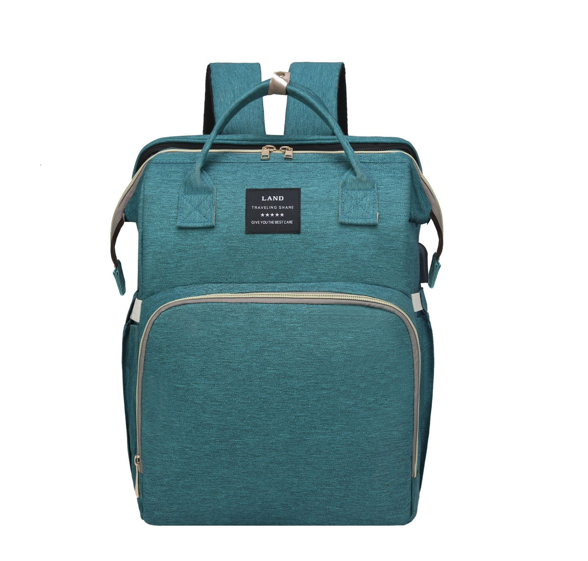 Large-Capacity Baby Changing Backpack with Insulated Milk Bag