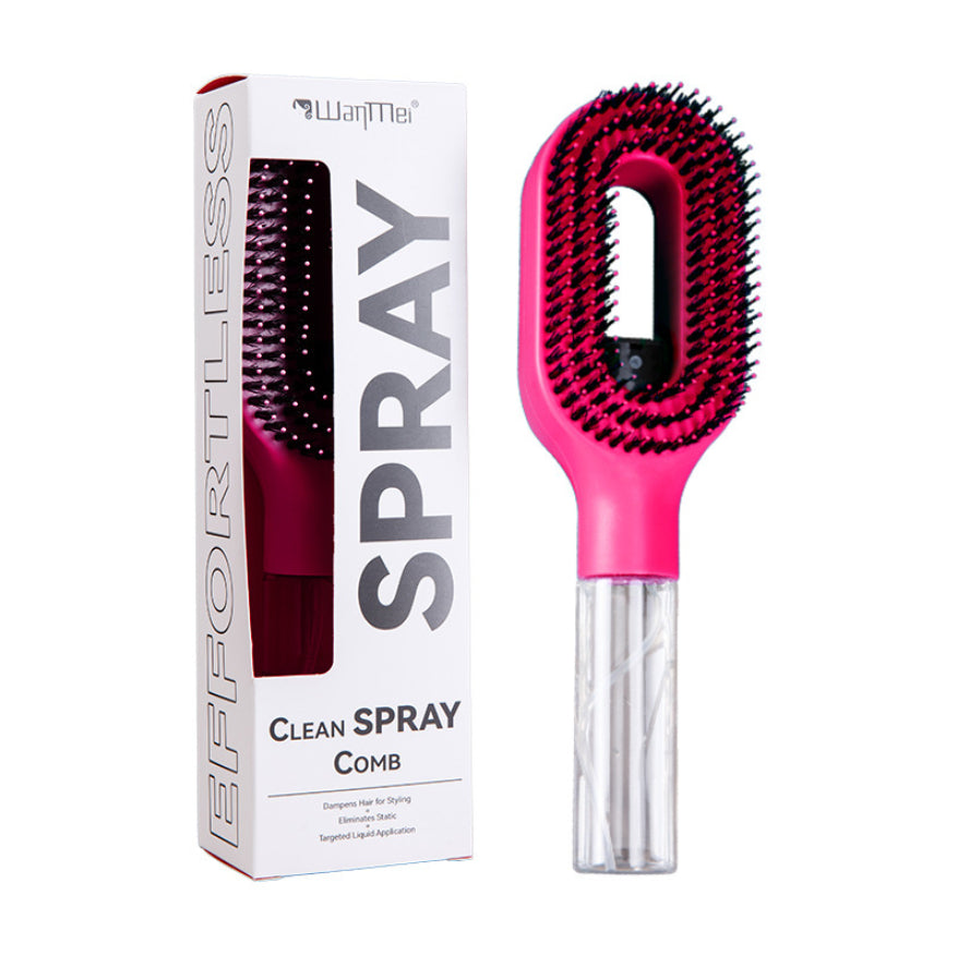 2-in-1 Detangling Hairbrush with Mist Spray Bottle
