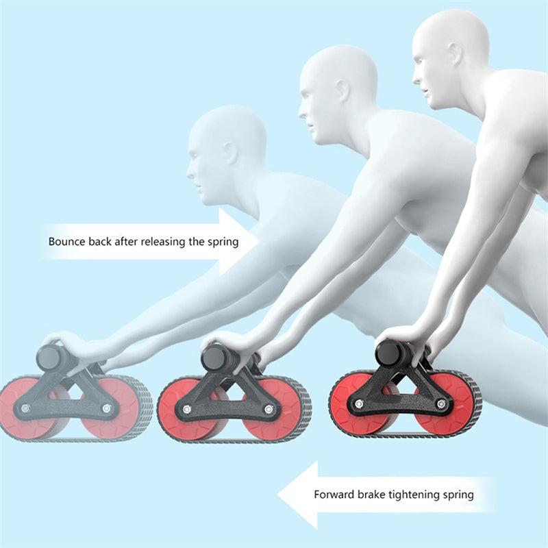 Double Wheel Ab Roller With Kneeling Pad For Home Workouts