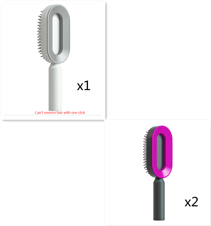 Self-Cleaning Airbag Hair Brush With Scalp Massage, Anti-Static