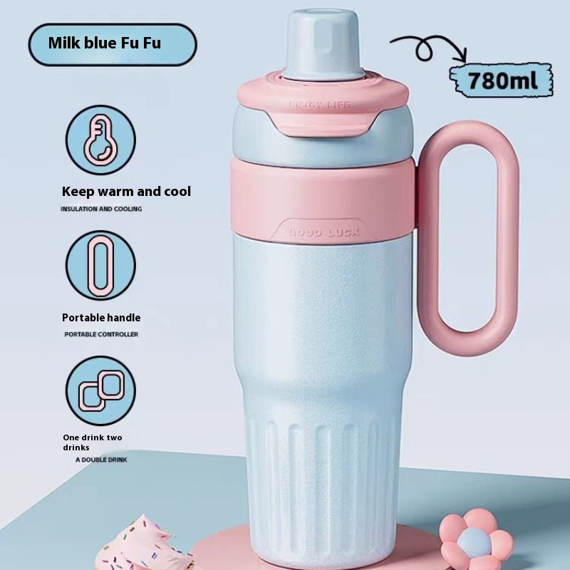 780ml Gradient Insulated Tumbler With Lid, Stainless Steel