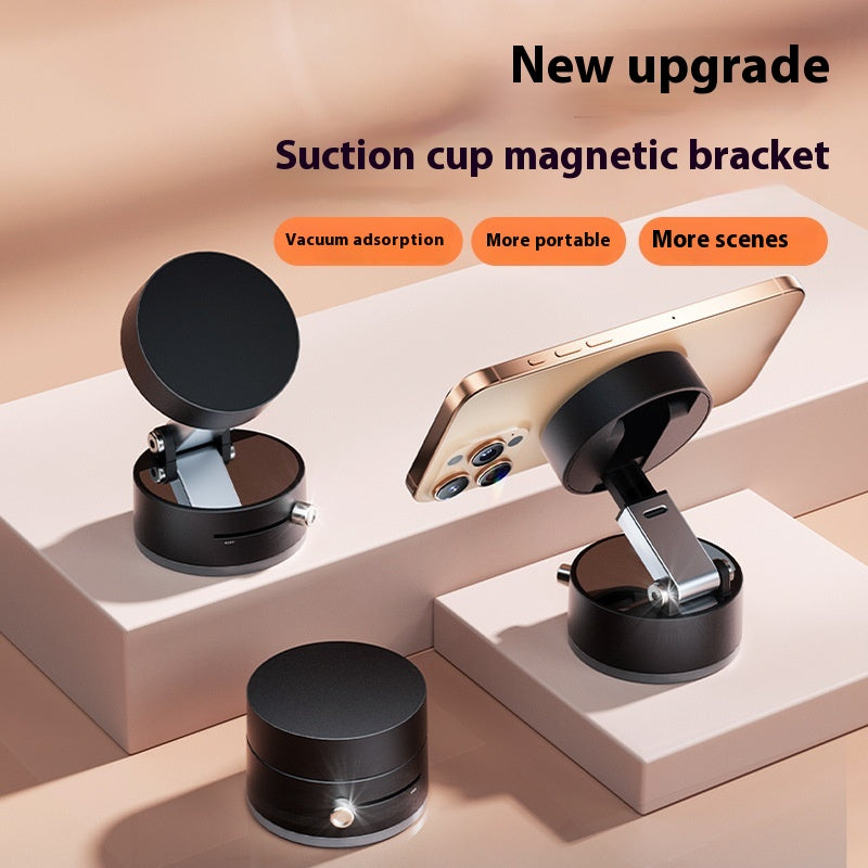 Foldable Magnetic Vacuum Car Phone Holder For Hands-Free Use