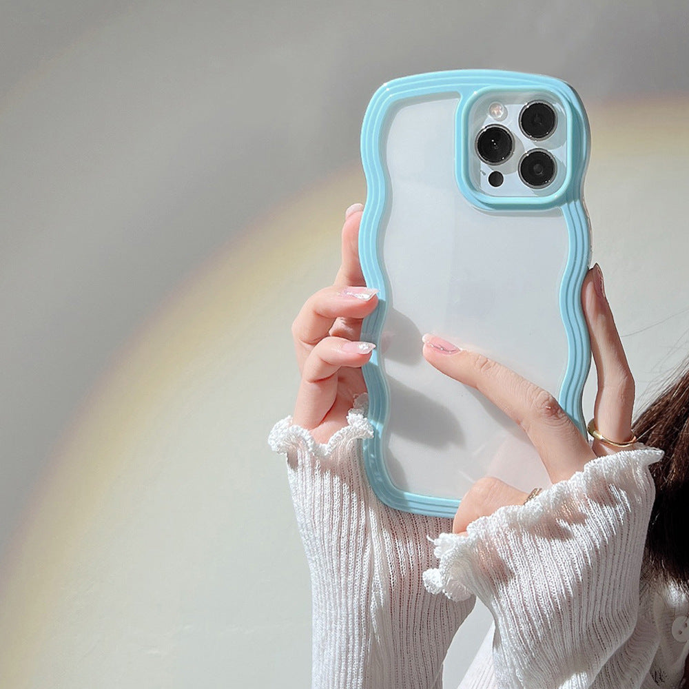 Wave Border Phone Case in Candy Colours with Full Protection