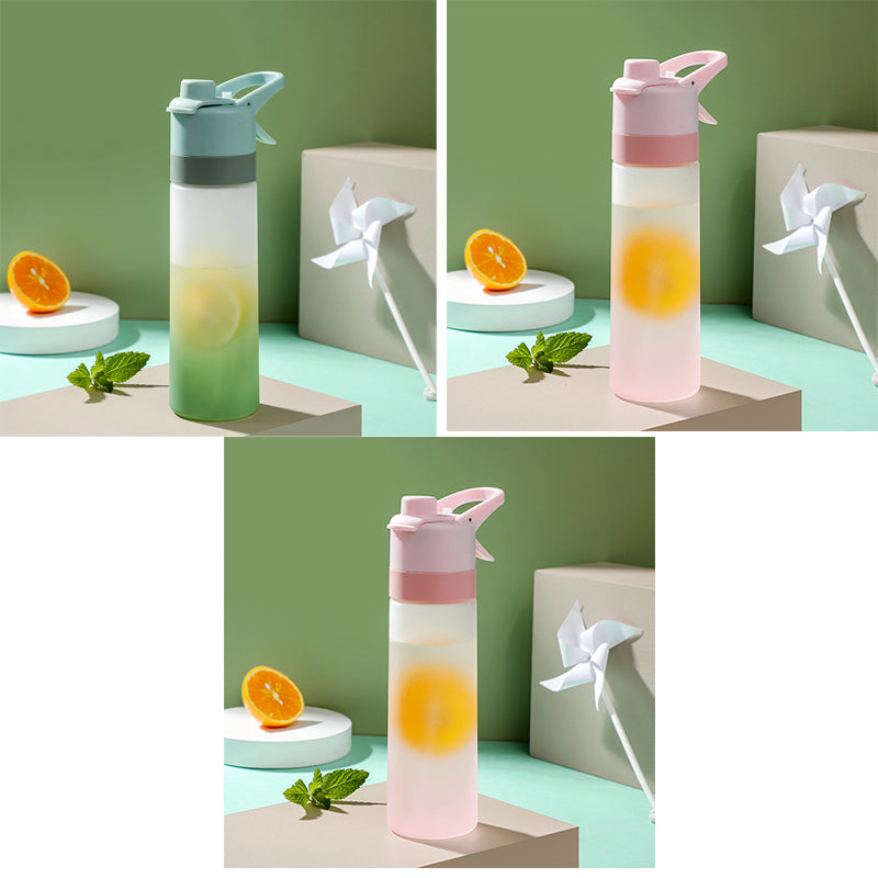 Spray Water Bottle With Handle Strap For Sport And Travel