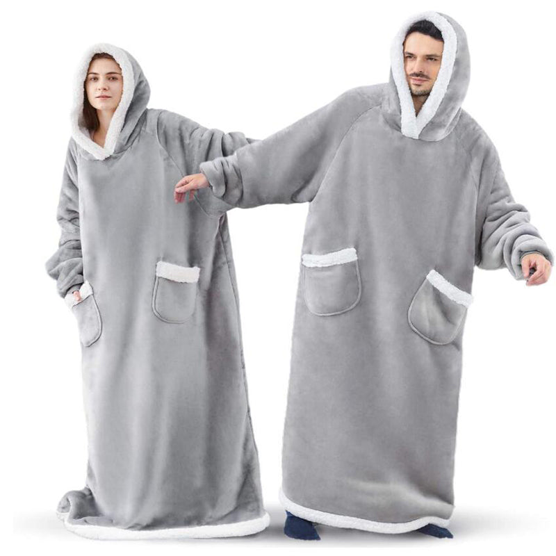 Oversized Wearable TV Hoodie Blanket, Warm Pullover