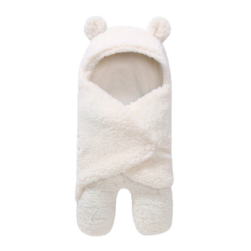 Fleece-Lined Baby Sleeping Bag, Winter Newborn Swaddle