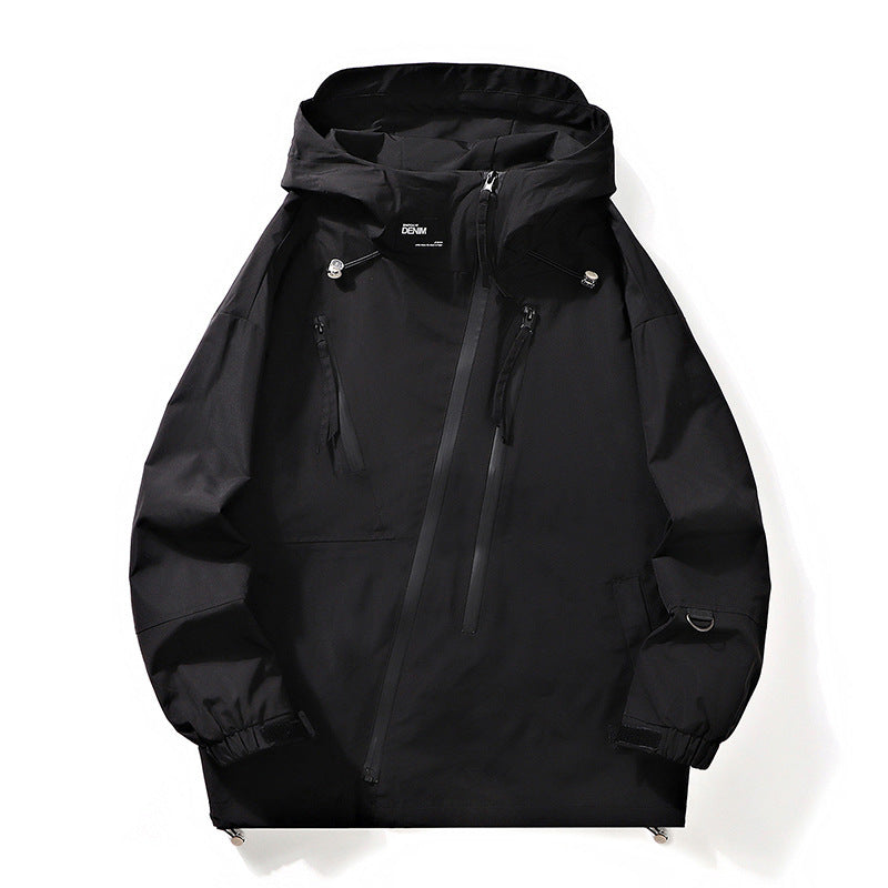Men's Relaxed Fit Workwear Jacket With Side Patch Pockets