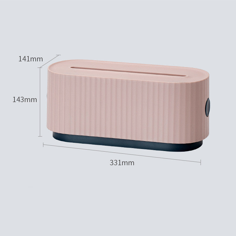 Anti-Dust Power Strip Cable Storage Box to Hide Wires and Chargers